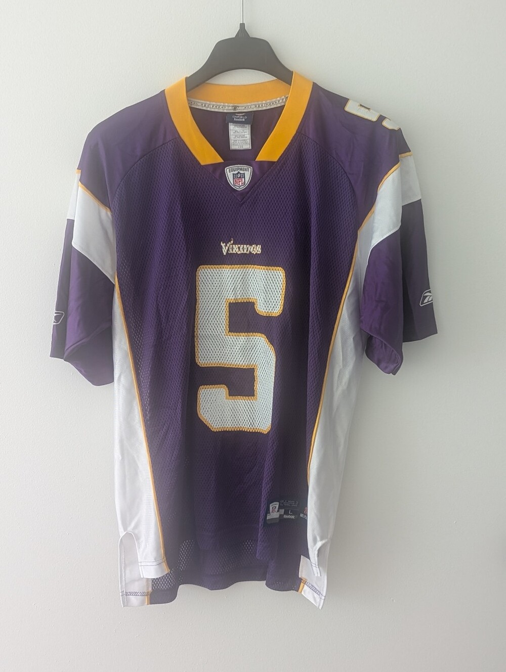 Reebok Minnesota Vikings McNabb Jersey Men's Size Large Purple #5 NFL Vintage
